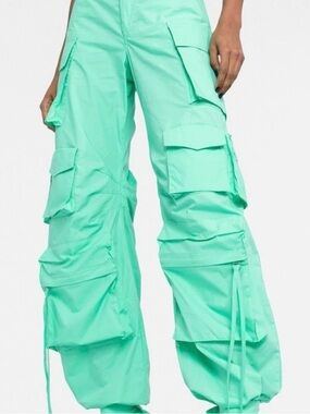The Attico Mint Green Cargo Trousers